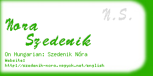 nora szedenik business card