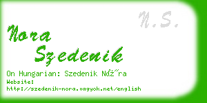 nora szedenik business card